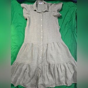 L'ATELIER Women Long Linen Dress Size 7/8